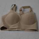 OEAK Womens Wireless Jelly Bra Plus Size Supportive Seamless Bras Full Coverage Push Up Comfortable No Underwire Tshirt Bras (Small, Creamy Beige)