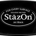 Tsukineko SZ000031 Full-Size StazOn Multi-Surface Inkpad, Jet Black