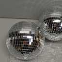 Suwimut 2 Pack Disco Light Mirror Ball, 8 Inches Cool and Fun Large Silver Hanging Disco Ball with Hanging Ring for Retro Party, Home Bands Decorations, New Years Celebration