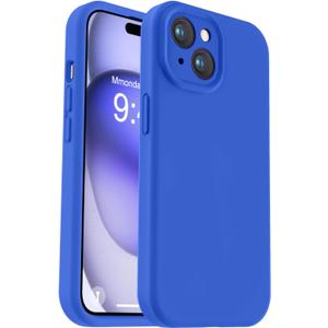 Vooii Compatible with iPhone 15 Plus Case, Upgrade Liquid Silicone [Enhanced Camera Protection] [Soft Anti-Scratch Microfiber Lining] Shockproof Phone Case for iPhone 15 Plus 6.7 inch - Klein Blue