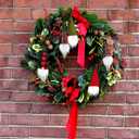 2 x Skylety Skylety Gnome Ornaments Christmas Hanging Buffalo Plaid Decor for Christmas Tree Scandinavian Decorations Santa Gnome Tomte Plush Ornaments Bulk