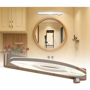 Bonlux 12V RV Vanity Light Fixture with Rotating Dimmable Switch, 16 inch Luxury Decorative Acrylic LED Bathroom Mirror Light 12V RV Wall Sconces Fixture for RV, Caravan, Marine, Boat, Motorhome, Home