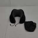 1pc Travel Pillow for Airplane Memory Foam Neck Pillow, Soft & Support Travel Pillow with Storage Bag for Travelling, Sleeping Rest, Car, Train and Home Use(Black)