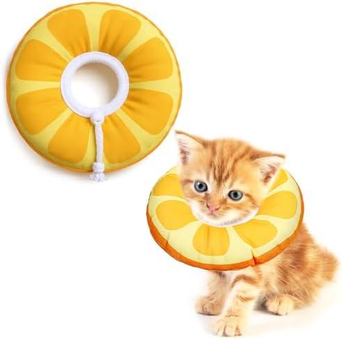 COMNICO Kitten Cones After Surgerys Small Waterproof Cones Collar Small Cats Donut Soft to Stop Licking Neck Elizabethan e Collar for Recovery