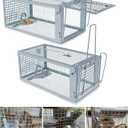 2 Packs Humane Rat Trap Outdoor, Wanqueen Humane Mouse Traps Indoor for Home, Small Rodent Chipmunk Trap and Other Live Animal Cage Catch and Release