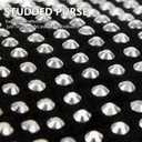 Y2K Studded Purse Black Shoulder Bag for Women Trendy Goth Punk Vegan Leather Handbag for Travel work & Daily Use | Goth Punk