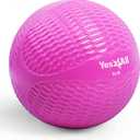 Yes4All Weighted Toning Balls for Exercise, Soft Medicine Balls for Exercise, Pilates, Yoga, Balance, Flexibility, 2-10lbs (I. 5lb - Pink)