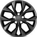 4-Pack Hubcaps Compatible with Honda CR-V CRV 2023 2024 Wheel Covers, 17 inch 17" Steel Wheel, Wheel Skins, Snap On Tire Cover Replacement (Black Color)