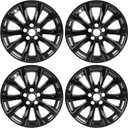 18" Wheel Skins for 2023-2024 Honda CR-V EX EX-L, Glossy Black ABS+PC Wheel Covers, Snap-On Alloy Rim Covers, Durable & Scratch-Resistant, Set of 4