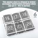 Panelee 6 Pcs 36 Numbered Clear Pocket Chart for Classroom Cell Phones and Calculator Holder Closet Hanging Organizer with Pockets for Wall Door School Teacher Office Storage Organization Supplies