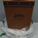 Wine Gift Box with 4 Wine Accessories Set, Portable Two Bottle Wine Carrier Case for Christmas, Wedding, Anniversary, Party, Vintage Leather Wine Storage Box for Home Bar Decor and Wine Collection