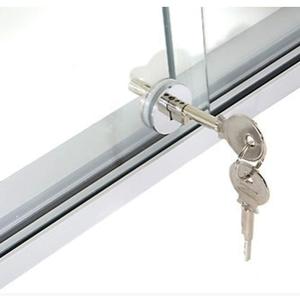 Glass Door Locks Sliding Round Lock for Glass Thickness 0.12"-0.23" for Commodity Display Collection cabinets Mobile Door Lock Jewelry Cabinet