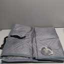 Skloopearg Winter Insulated Window Curtain 39"x63", Oxford Cloth Thermal Insulated Window Cover with Buckles,Heavy Duty Window Insulation Kit Fits Windows up to 38"x62",Grey