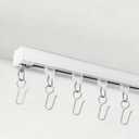 Ceiling Curtain Track Ceiling/Wall Mounted Curtain Track Rails System for Sliding Curtains Room Divider Curtains Tracks/Rod for Living Room Bedroom Office Shower Outdoor Curtain White 15ft