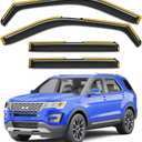 in-Channel Window Rain Guards Fit for Ford Explorer 2011 2012 2013 2014 2015 2016 2017 2018 2019, Extra Durable Visors Vent Visors Window Deflector Vent Shades Car Accessories -4 pcs