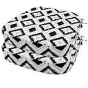 idee-home Outdoor Chair Cushions Set of 2, 17" x 17" D-Shaped
