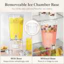 Lifewit 1 Gallon Drink Dispenser for Parties 2 Pcs, 4L Plastic Beverage Container with Stand for Juice/Tea/Soda & Lemonade, Clear Water Pitcher with Spigot for Mimosa Bar Hosting 39 x 16 cm/15x6"