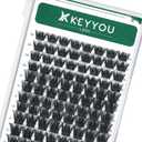 Lash Clusters 96pcs Individual Lashes Y02 D Curl 8-12MIX Cluster Lashes KEYYOU Volume Wispy Lash Extension Soft&Comfortable Easy DIY at Home(Y02,D-8-12MIX)