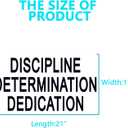 5 x Inspirational Quotes Wall Stickers for Office: Motivational Gym School Classroom Garage Bedroom Vinyl Art Wall Decals - Discipline Determination Dedication 21" X 11" (Small)