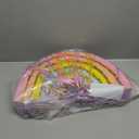 BLUE PANDA Rainbow Pull String Pinata for Pastel Birthday Decorations, Gender Reveal Party Supplies, and Birthday Party (Small, 16.5 x 10 x 3 In)
