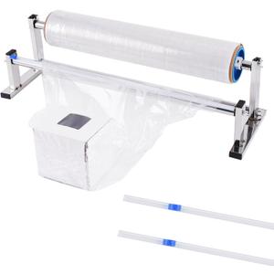 Stretch Film Dispenser Wrapping Machine, 21.65" Stainless Steel Manual Table Stretch Film Dispenser Packing Machine for Home Commercial Warehouse Use
