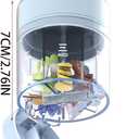 2 In1 Pill Crusher Cutters Medicine Organizer Bottle, Portable Travel Pocket 7-Day Tablet Pill Dispenser Tablet Cutter Case Pill Cutter Splitter for Small and Tiny Pills(Blue)