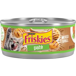 Purina Friskies Wet Cat Food, Pate Mixed Grill - (Pack of 24) 5.5 oz. Cans, BBD 09/2027