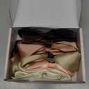 Yougeigy 6PCS Bow Hair Ties, Satin Hair Ribbon, Ribbon Hair Bows for Women Girls, Elastics Hair Scrunchies for Thick Thin Hair, Bows Hair Accessories with Long Tail, Black (Brown)