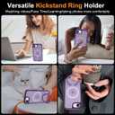 Hocase for iPhone 16e Case, with Magnetic Ring Stand [Compatible with MagSafe] [Military Grade Protection] Slim Shockproof Translucent Protective Phone Case - Purple