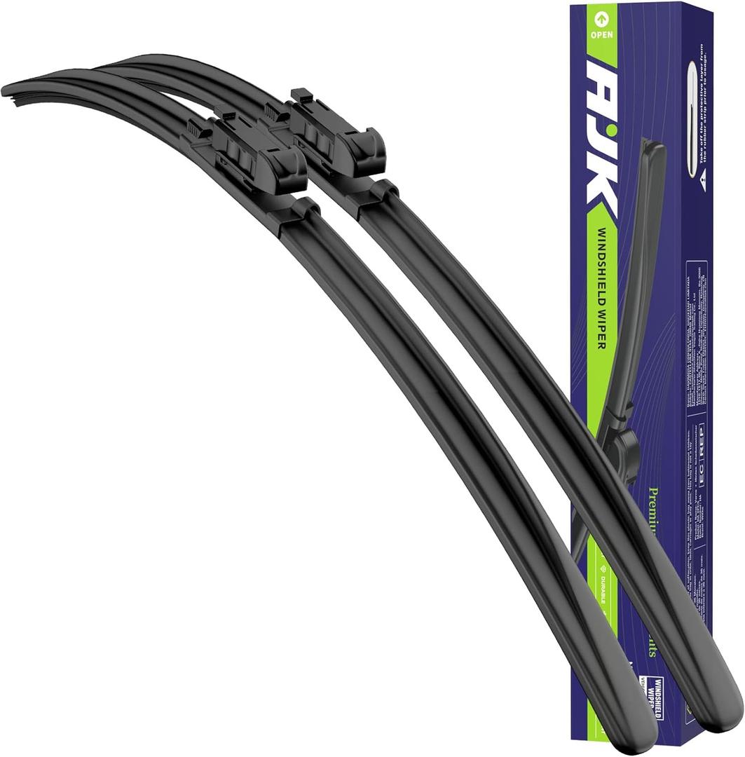 AJK Front Windshield Wipers for BMW 3 Series 330i 330e M340i 2019 2020 2021 2022 2023 2024 2025, 2 Piece All Weather OEM Quality Automotive Replacement Wiper Blades for My Car
