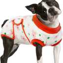 FUAMEY Recovery Suit for Dogs After Surgery,Soft Breathable Dog Bodysuit E-Collar & Cone Alternative Surgical Suit,Male Female Dog Neuter Spay Suits Anti Licking Wounds Onesie Red Flower XXL (XXL(Back:24.8-29.5in,WT:75+lbs))