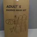 Snorkeling Gear for Adults,3 in 1 Snorkel Set with Panoramic View Diving Mask Anti-Fog Anti-Leak,Dry Top Snorkel,Fins and Travel Bag for Swimming,Snorkeling and Travel Diving