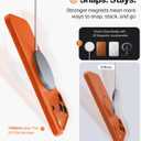 TORRAS Magnetic Slim Fit for iPhone 17 Pro Case 6.3 inch, Ultra-Thin, Compatible with MagSafe, Lightweight Matte Anti-Scratch Hard PC Cover Phone Case for iPhone 17 Pro OriginFit, Glossy Orange