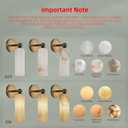 Alabaster Wall Sconce with Solid Brass, 12.4 Inches, Set of 2, 12.4 Inches-2 Pack