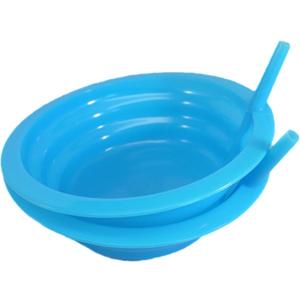 GOOD LIVING Set of 2 Sip-A-Bowl Cereal Bowls With Built-In Straw, Colors Vary, 1-pack