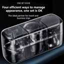 Car Shaver, Stainless Steel Portable Electric Razor for Shaving on The Go (Black)