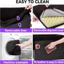 Dog Car Seats for Small Medium Dogs,PU Leather Car Seat Boosters,Foldable Puppy Cat Carseats (Black, Medium Dog)