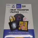 Printers Jack Iron-On Heat Transfer Paper for Dark Fabric 20 Sheet 8.3x11.7" T-Shirt Transfer Paper for Inkjet Printer Wash Durable, Long Lasting Transfer, No Cracking