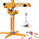 Hape Playscapes Crane Lift Playset| Construction Truck Vehicle Playset for Kids, L: 17.8, W: 16.5, H: 21.2 inch