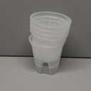 Cdd's Path 5-Pack 6 Inch Self Watering Naked Root Planter Pots with Drainage Holes & Reservoir, Plastic Planters with Air Pipes for Indoor Outdoor PlantsClear