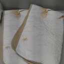 Dinjoy King Size Quilt Set Floral,3 Pieces Khaki/Beige Farmhouse Quilts Lightweight Fall Bedspreads Flower Pattern Coverlet Bed Set White Boho King Quilt Bedding Sets for All Season(110"x90")