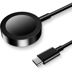 Magnetic Charging Cable for Apple Watch Charger,[USB C Port] Wireless Charging Cable Compatible with iWatch Series Ultra/10/9/8/7/6/SE/SE2/5/4/3/2[3.3FT/1M],Black
