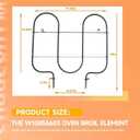 W10856603 Oven Broil Element Compatible with Whirlpool, Maytag KitchenAid Amana Magic Chef Roper Estate Inglis IkeaReplace 319506380537128144319757340W10308476
