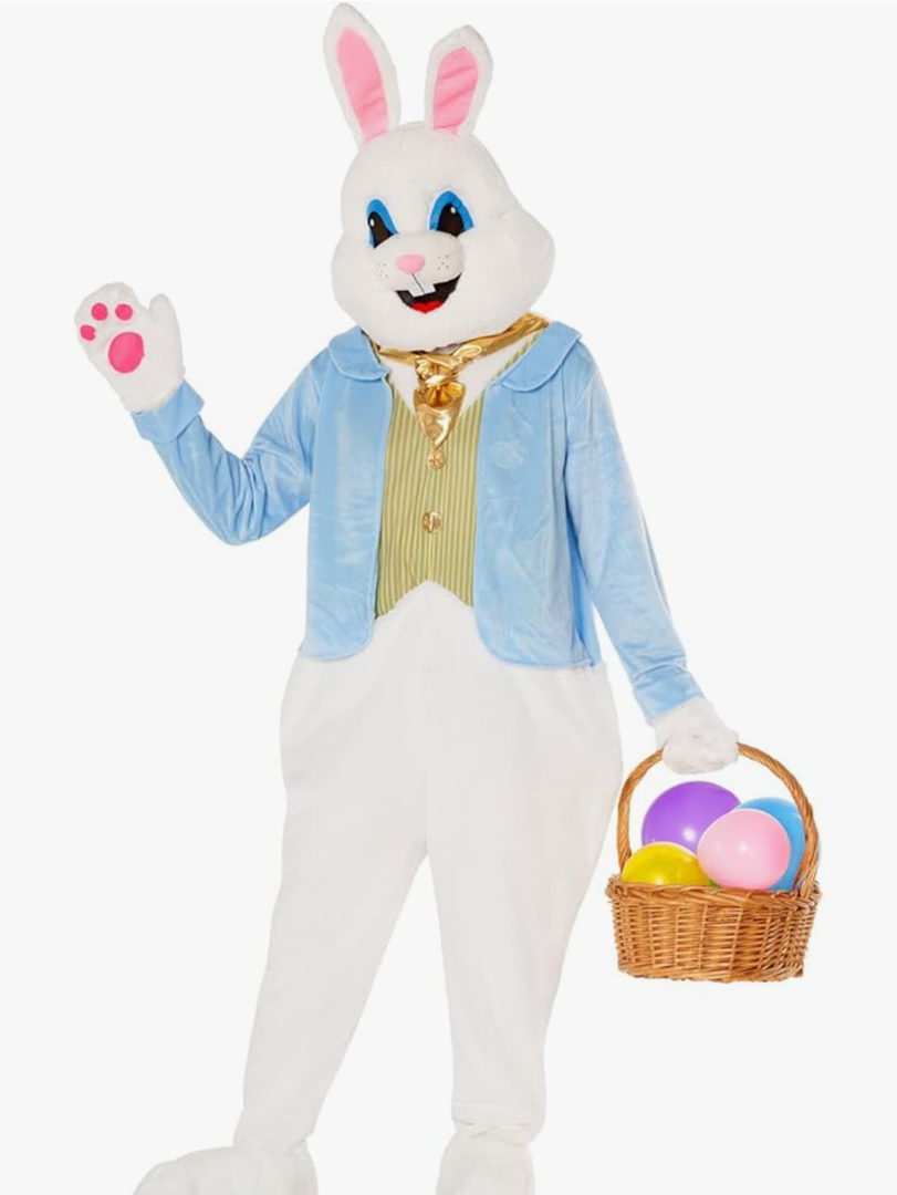 Morph Easter Bunny Costume Adult Deluxe Rabbit Mascot Outfit for Men - Perfect for Easter Costumes and Events Large