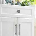 4 Pack Crystal Glass Rhinestone Cabinet Pulls Knobs Handles,Modern Decorated Shiny Dresser Drawer Konbs Pulls Handles for Cupboard Wardrobe Dresser Doors (4 Pack, 5" Hole Centers)
