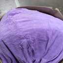 Homguava 3FT Bean Bag Chair: Teardrop Bean Bags with Memory Foam Filled, Compact Beanbag Chairs Soft Sofa with Corduroy Cover (Purple)