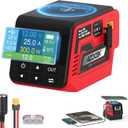 Azocek 300W Adjustable Voltage Regulator Compatible with Milwaukee 18V Battery (Battery Not Included), 230V DC Output, Up to 25A, 140W Type-C PD Fast Charging, 15W Wireless Charger, 1.9" LCD Display