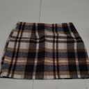IDEALSANXUN Womens High Waist Plaid Skirt Bodycon Pencil Wool Mini Skirts (Medium, Brown)