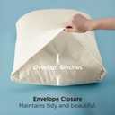 Bedsure Pillow Cases Queen, Cooling Pillow Cases, Rayon Derived from Bamboo Cream Pillowcases Queen Size Set of 2, PureWoven Silky Soft Bedding Pillow Covers with Envelope Closure, 20x30 Inches