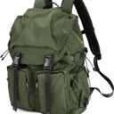 Vintage Laptop Backpack for Men & Women, 30L Functional Stylish Backpack with Stretchy Side Pocket Design, Water Resistant College Work Commuter Travel Backpack Fits 15.6 Inch Tablet, Notebook (Green)